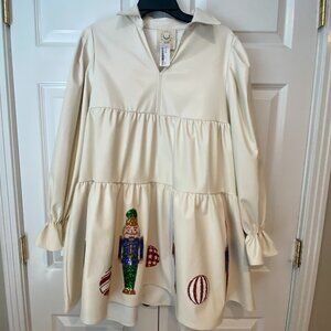 NWT Sequin Nutcracker Faux Leather Dress by Fantastic Fawn
